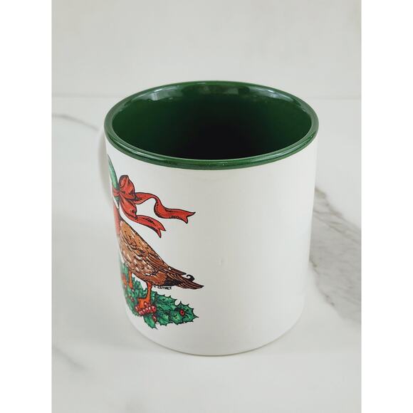 Marvelous Mug Potpourri Press Coffee Mug Teacup 10oz Duck Holly Berry 1987 Korea - Picture 7 of 15
